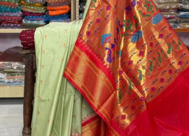 Unique Designer Paithani Semi Silk Sarees (1)