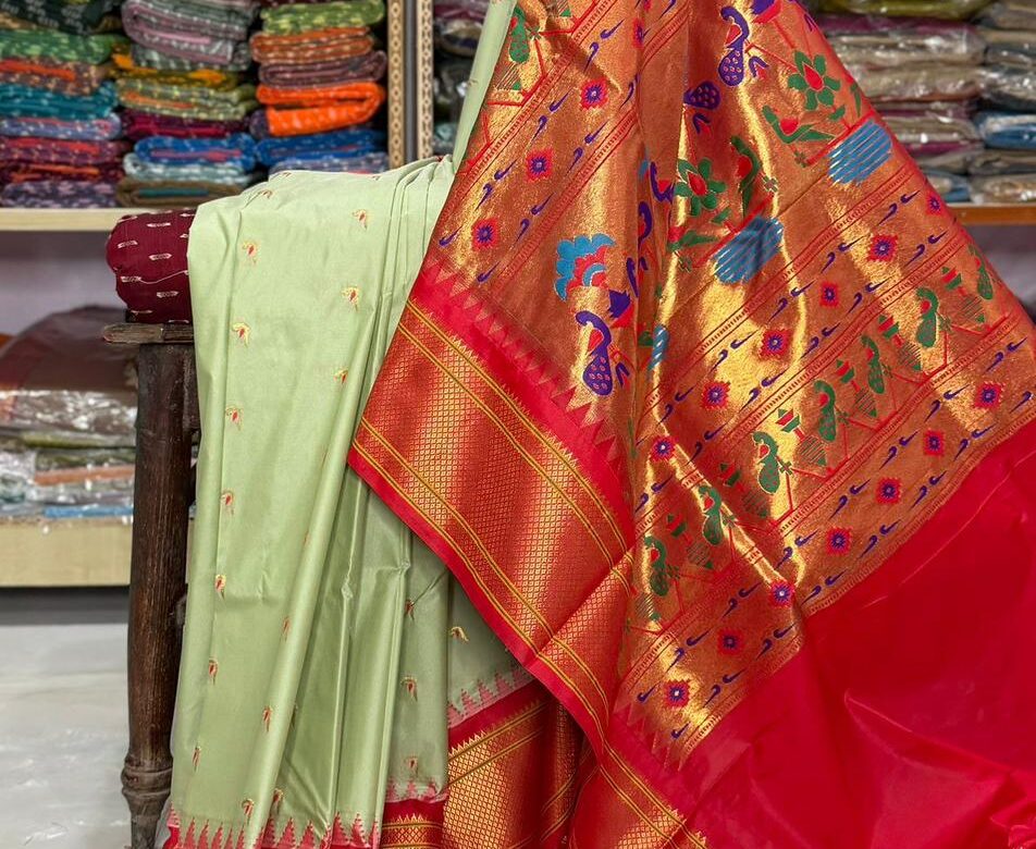 Unique Designer Paithani Semi Silk Sarees (1)