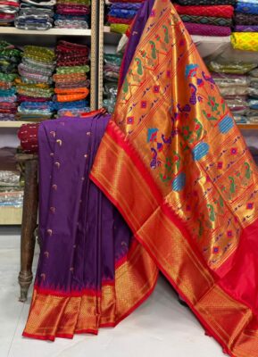 Unique Designer Paithani Semi Silk Sarees (11)