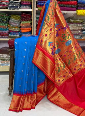 Unique Designer Paithani Semi Silk Sarees (12)