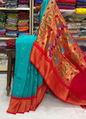 Unique Designer Paithani Semi Silk Sarees (13)