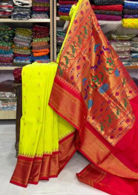 Unique Designer Paithani Semi Silk Sarees (14)