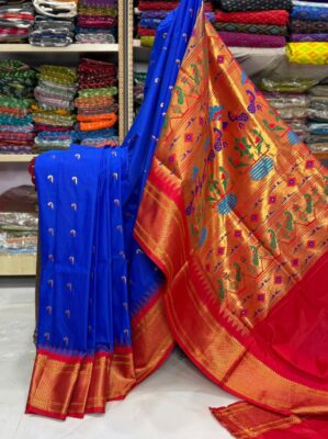 Unique Designer Paithani Semi Silk Sarees (4)