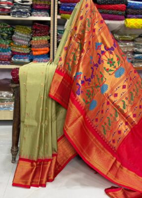 Unique Designer Paithani Semi Silk Sarees (5)