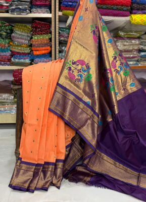Unique Designer Paithani Semi Silk Sarees (6)