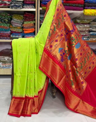 Unique Designer Paithani Semi Silk Sarees (7)