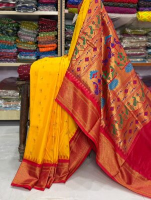 Unique Designer Paithani Semi Silk Sarees (9)