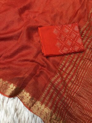Viscose Georgette Sarees With Blouse (3)