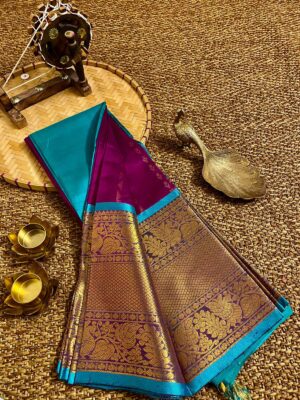 Mangalagiri Pattu Sarees With Blouse (6)