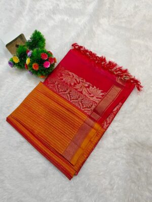 Pure Border Less Sarees With Blouse (1)