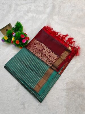 Pure Border Less Sarees With Blouse (3)