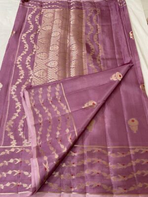 Banarasi Premium Munga Crepe Sarees With Blouse (1)