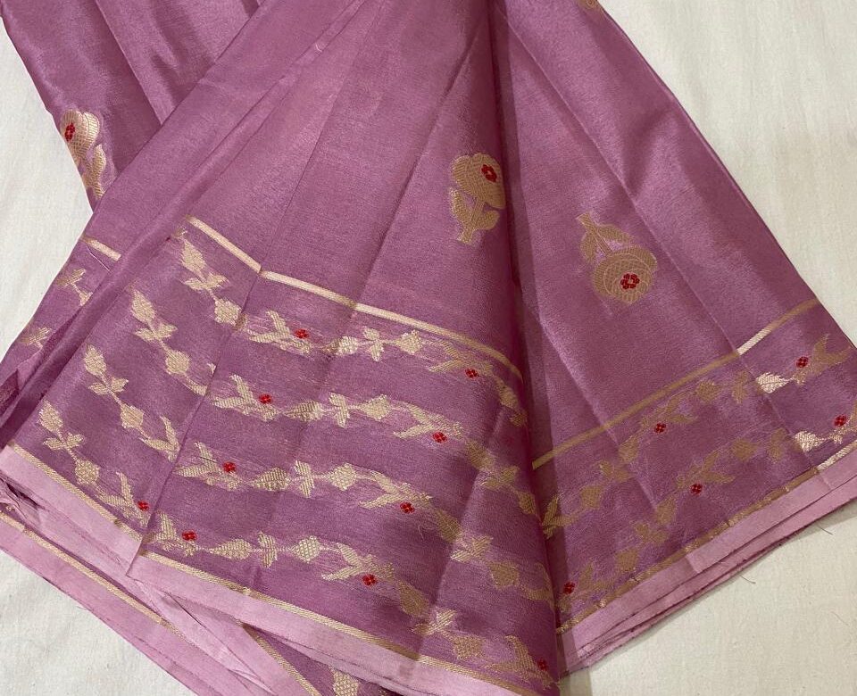 Banarasi Premium Munga Crepe Sarees With Blouse (2)