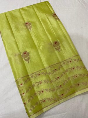 Banarasi Premium Munga Crepe Sarees With Blouse (3)