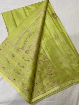 Banarasi Premium Munga Crepe Sarees With Blouse (4)