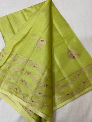 Banarasi Premium Munga Crepe Sarees With Blouse (7)