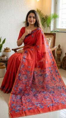 Beautiful Chanderi Hand Work Sarees (11)