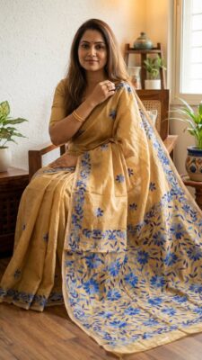 Beautiful Chanderi Hand Work Sarees (14)