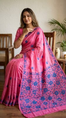 Beautiful Chanderi Hand Work Sarees (6)
