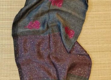 Exclusive Linen Sequence Jamdhani Sarees (2)