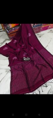 Exclusive Linen Sequence Jamdhani Sarees (3)