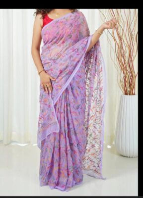 Georgette Tepchi Sarees With Blouse (3)