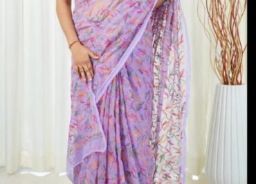 Georgette Tepchi Sarees With Blouse (3)