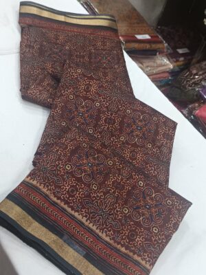Latest Chanderi Ajrakh Printed Sarees (2)