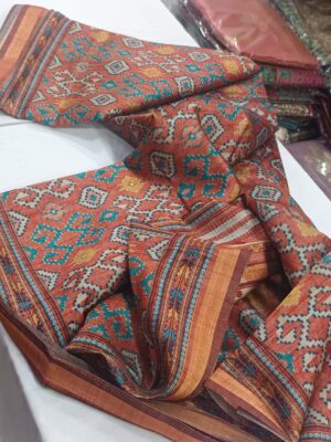 Latest Chanderi Ajrakh Printed Sarees (21)
