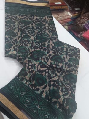 Latest Chanderi Ajrakh Printed Sarees (3)