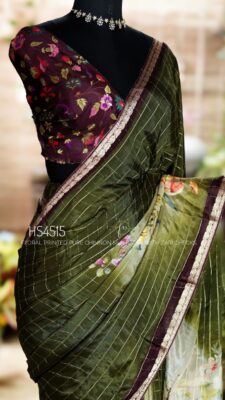 Latest Chinno Silk Sarees With Contrast Border (10)