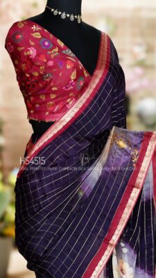 Latest Chinno Silk Sarees With Contrast Border (12)
