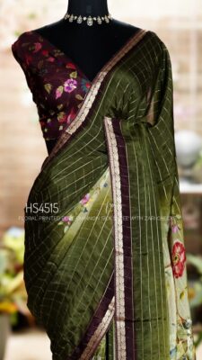 Latest Chinno Silk Sarees With Contrast Border (16)