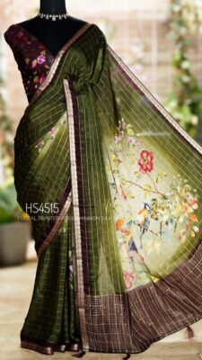 Latest Chinno Silk Sarees With Contrast Border (17)