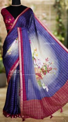 Latest Chinno Silk Sarees With Contrast Border (20)