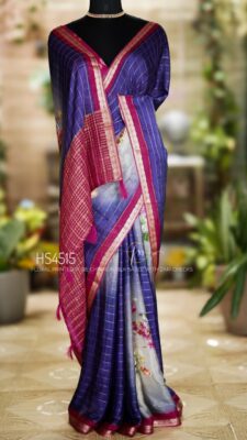 Latest Chinno Silk Sarees With Contrast Border (22)