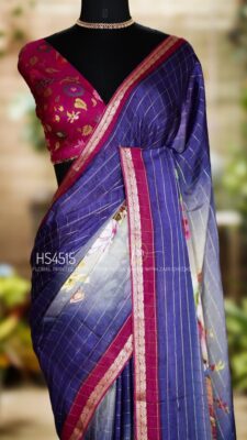 Latest Chinno Silk Sarees With Contrast Border (23)