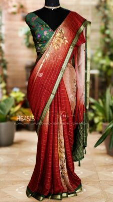 Latest Chinno Silk Sarees With Contrast Border (27)