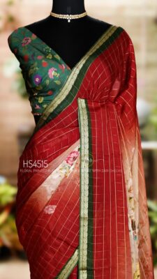 Latest Chinno Silk Sarees With Contrast Border (28)
