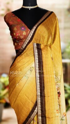 Latest Chinno Silk Sarees With Contrast Border (36)