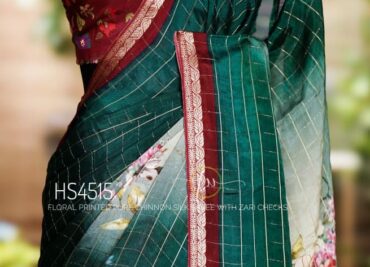 Latest Chinno Silk Sarees With Contrast Border (39)