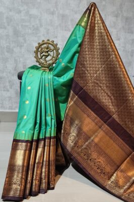 Latest Semi Gadwal Sarees With Blouse (18)