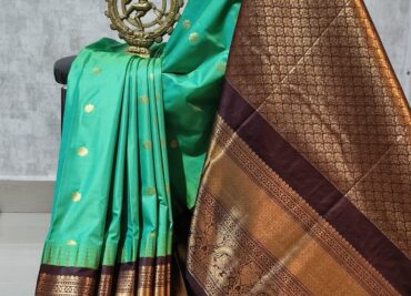 Latest Semi Gadwal Sarees With Blouse (18)