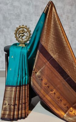 Latest Semi Gadwal Sarees With Blouse (2)