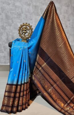 Latest Semi Gadwal Sarees With Blouse (3)