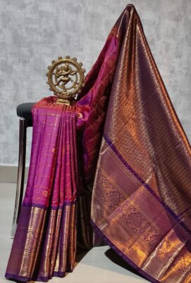 Latest Semi Gadwal Sarees With Blouse (30)