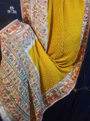 Latest Soft Silk Pashmina Work Sarees (3)
