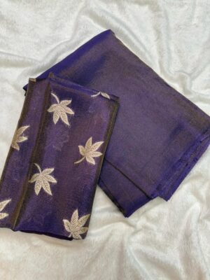 Latest Viscose Tissue Sarees (10)