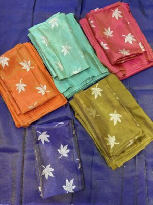 Latest Viscose Tissue Sarees (11)