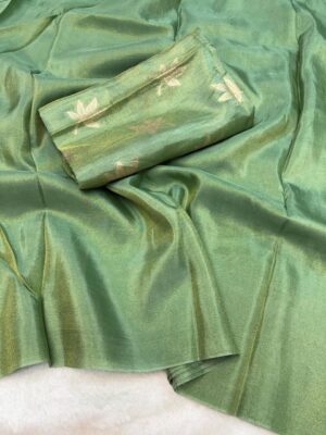 Latest Viscose Tissue Sarees (5)